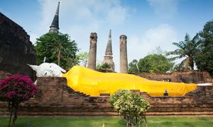 The reclining Buddha image at Wat Yai Chai Mongkhon