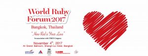Thailand launches World Ruby Forum 2017 on 4 November