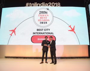 Bangkok awarded Best City International Category by Travel Leisure India's Best Awards 2018
