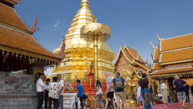 Tourists are out and about in Chiang Mai as usual amid ongoing measures for coronavirus prevention