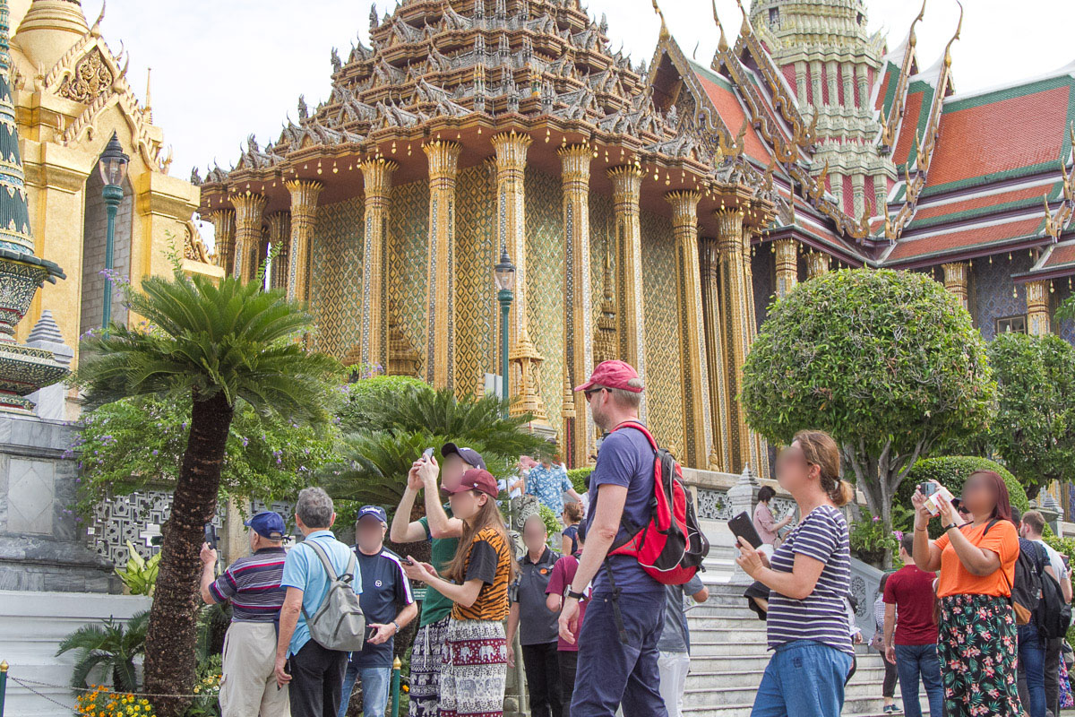 Tourists are out and about in Bangkok as usual