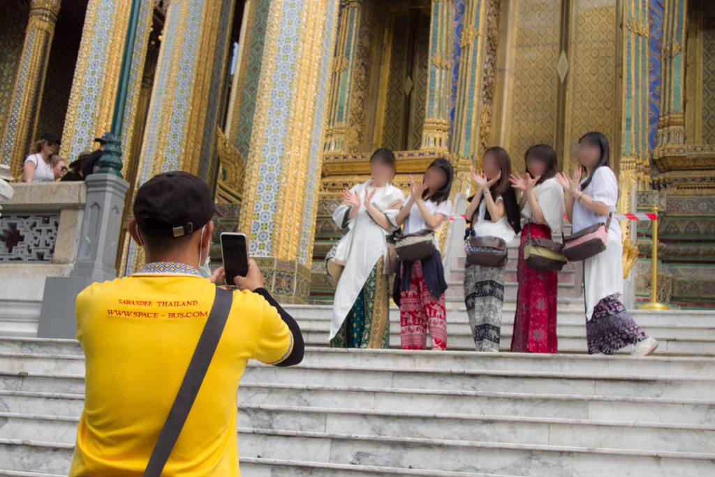 Tourists are out and about in Bangkok as usual