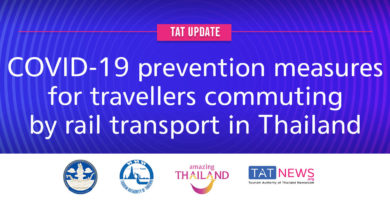 TAT update: COVID-19 prevention measures for travellers commuting by rail transport in Thailand