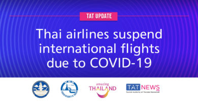 TAT update: Thai airlines temporarily suspend international flights due to COVID-19