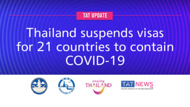 Thailand temporarily suspends visas for 21 countries to contain COVID-19