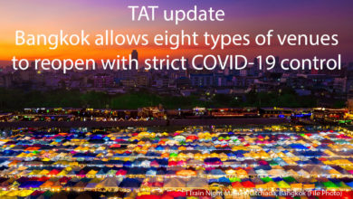 TAT update: Bangkok allows eight types of venues to reopen with strict COVID-19 control measures