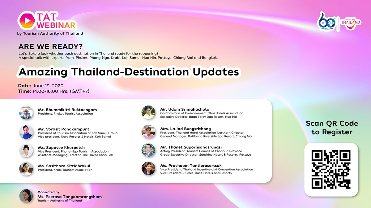 Don’t Miss – TAT Webinar: Amazing Thailand Destination Updates