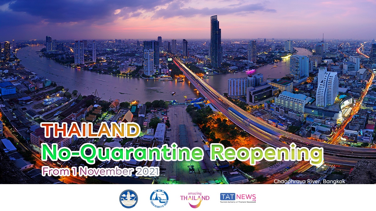 Quarantine-Free Thailand Reopening for Vaccinated Tourists From 1 November 2021