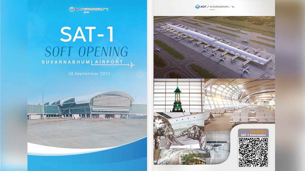 Suvarnabhumi Airport to open new SAT-1 terminal on 28 September 2023