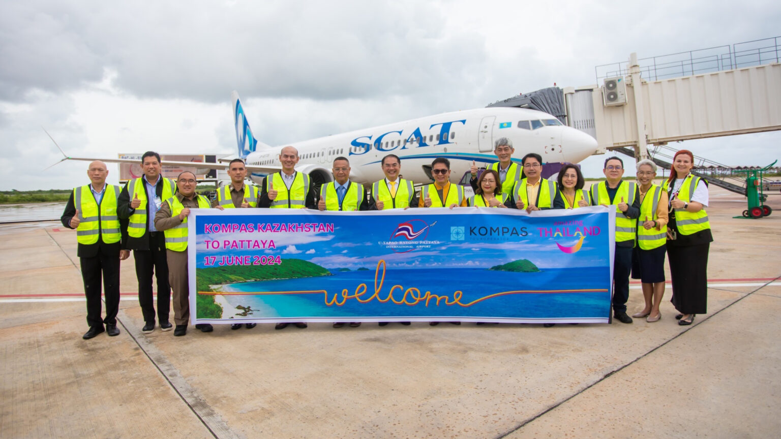 TAT welcomes new flights by SCAT Airlines and AirAsia at U-Tapao–Rayong–Pattaya Airport