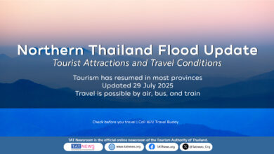 Northern Thailand Flood Update – Tourist Attractions and Travel Conditions. Tourism has resumed in most provinces. Updated 29 July 2025. Travel is possible by air, bus, and train. Call 1672 Travel Buddy.