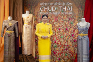 TAT Governor Ms. Thapanee Kiatphaibool, in a Thai National Costume