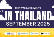 Thailand festivals and events September 2025 promotional cover by TAT News.