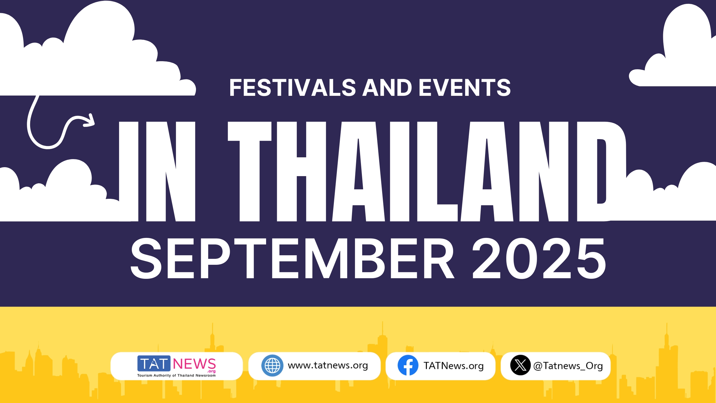Thailand festivals and events September 2025 promotional cover by TAT News.