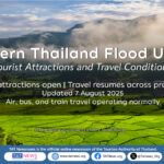 Northern Thailand flood recovery update as of 7 August 2025 – most attractions open and travel operating normally across provinces including Nan and Chiang Rai.