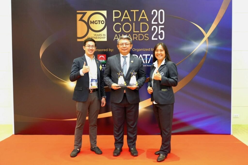 TAT representatives with PATA Gold Awards 2025 trophies