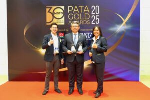 TAT representatives with PATA Gold Awards 2025 trophies