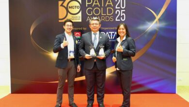 TAT representatives with PATA Gold Awards 2025 trophies
