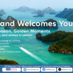 Thailand’s beautiful green-season scenery with lush landscapes and soft natural light, capturing the country’s year-round appeal, cultural richness, and warm hospitality.