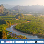 Phang Nga Bay mangrove forest and limestone mountains – iconic film location in Thailand, promoted by TAT Newsroom for global tourism.
