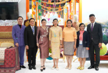 Group photo at Thailand Pavilion, ITE HCMC 2025 showcasing Thai culture and tourism promotion.