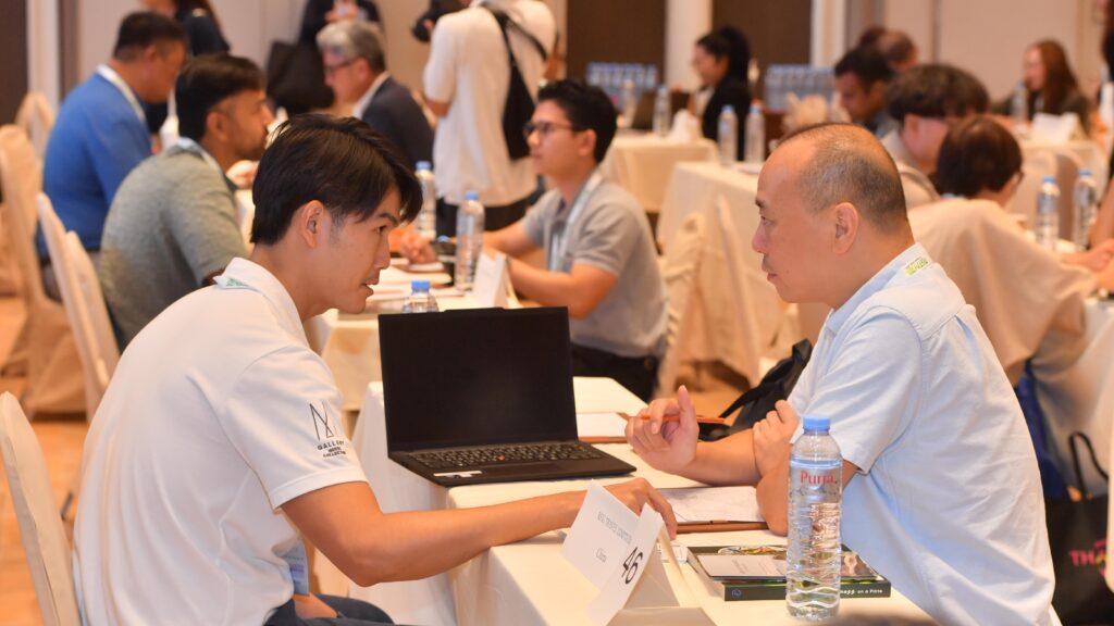 Alt Text: Business meetings at Thailand Golf Travel Mart 2025 in Khao Yai
