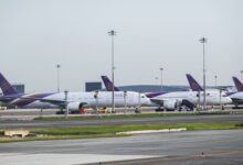 Thai Airways aircraft at Suvarnabhumi Airport apron