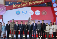 Executives and tourism partners at the launch of Amazing Thailand Passport Privileges 2025 in Bangkok, promoting exclusive rewards for international visitors.