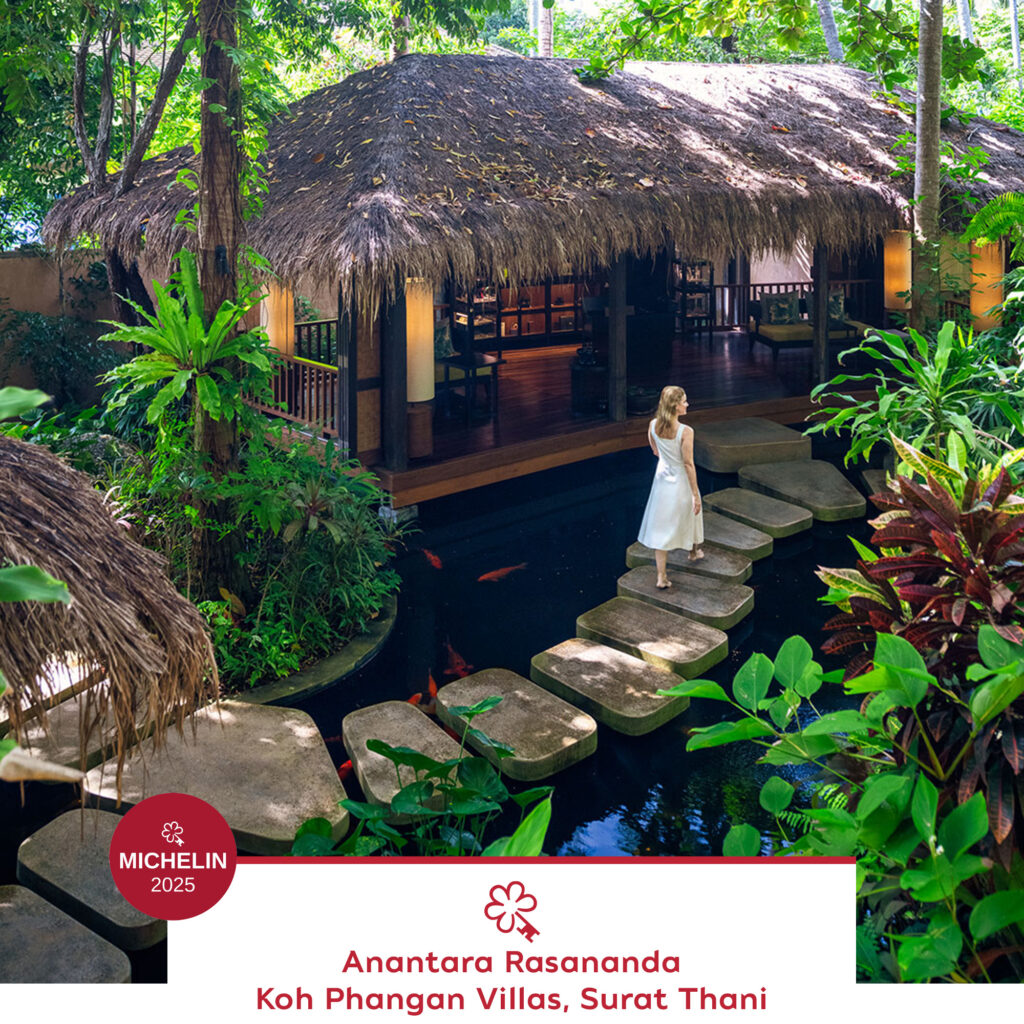 Anantara Rasananda Koh Phangan Villas, Satun, recognised in the MICHELIN Key Selection Thailand 2025, offering serene tropical villas surrounded by lush gardens.