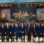 Mr. Atthakorn Sirilatthayakorn greeted by TAT Governor Ms. Thapanee Kiatphaibool and executives at TAT headquarters