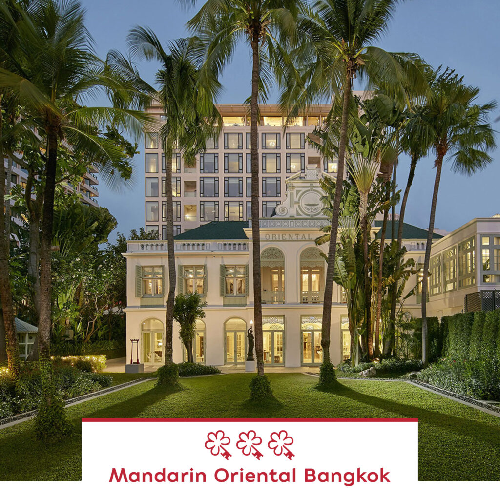 Mandarin Oriental Bangkok, recognised with Three MICHELIN Keys in the MICHELIN Key Selection Thailand 2025, showcasing timeless elegance and riverside heritage.