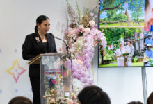 Ms. Thapanee Kiatphaibool, Governor of the Tourism Authority of Thailand (TAT), delivers a speech during the Amazing Thailand Press Conference at WTM 2025 in London, highlighting Thailand’s new global campaign “Healing is the New Luxury.”