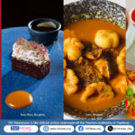 A collage showcasing Thailand’s Michelin Guide restaurants — from elegant fine dining to authentic street food — featuring dishes from Baan Tepa, Sorn, and Jay Fai that highlight sustainable Thai gastronomy.