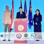 Thai and international representatives stand on stage during the Global Wellness Summit 2025 in Dubai, with Thailand formally receiving hosting rights for GWS 2026 in Phuket.