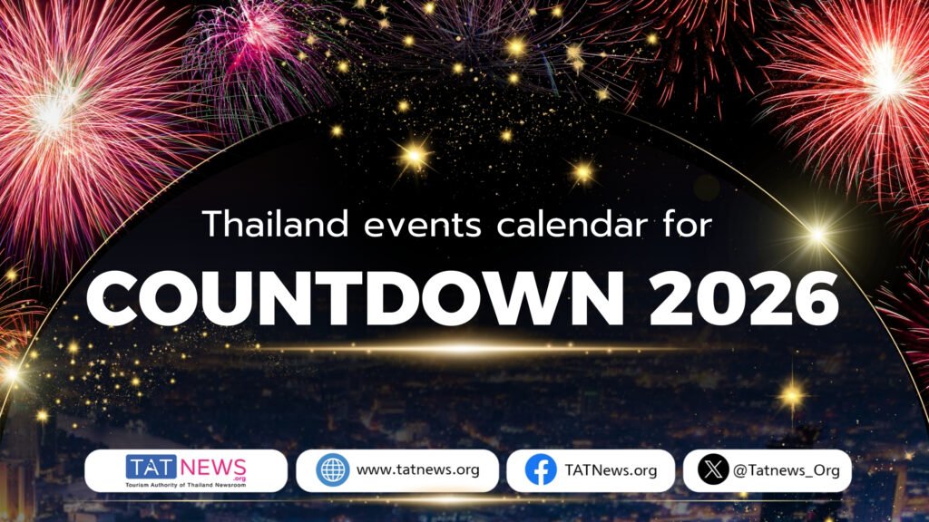 Thailand events calendar for Countdown 2026 featuring nationwide New Year celebrations, fireworks displays, and major countdown events across Thailand