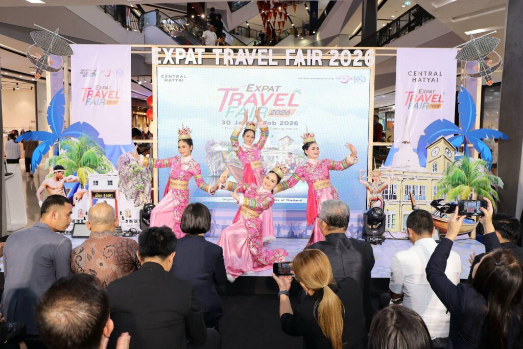 Southern Thai cultural performance showcased during Expat Travel Fair 2026, highlighting regional heritage and creative tourism.