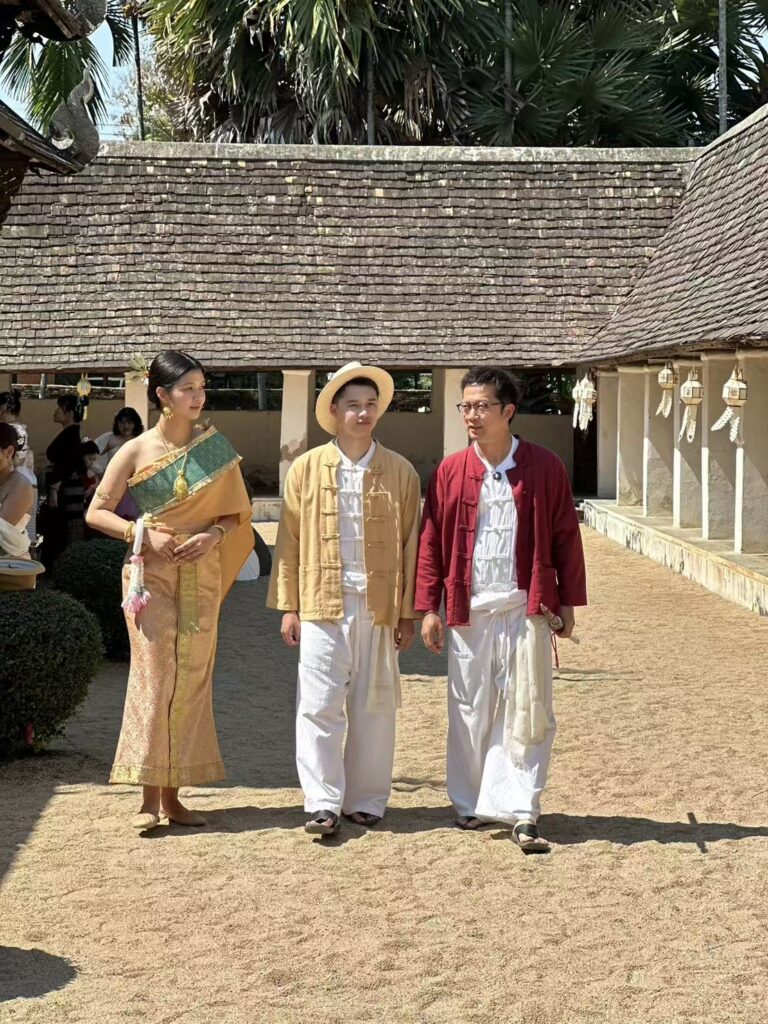 Filming traditional Lanna lifestyle experience in northern Thailand for Chinese TV travel programme.
