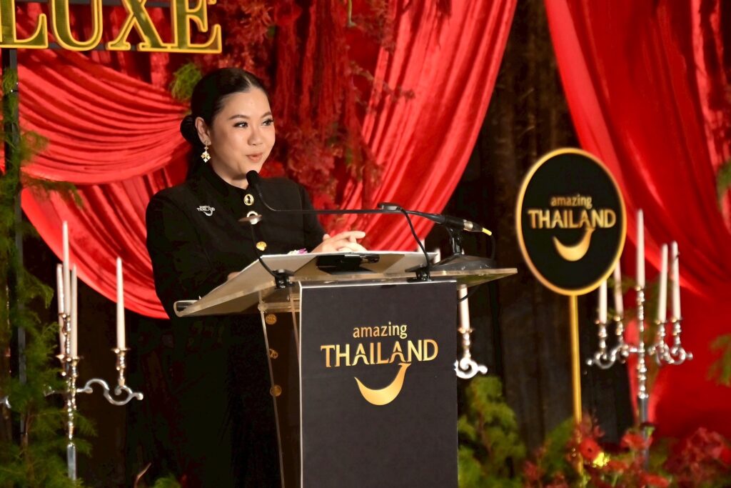 9. TAT Governor delivering speech at Amazing Thailand Bangkok Night Luxe promoting Thailand luxury incentive travel