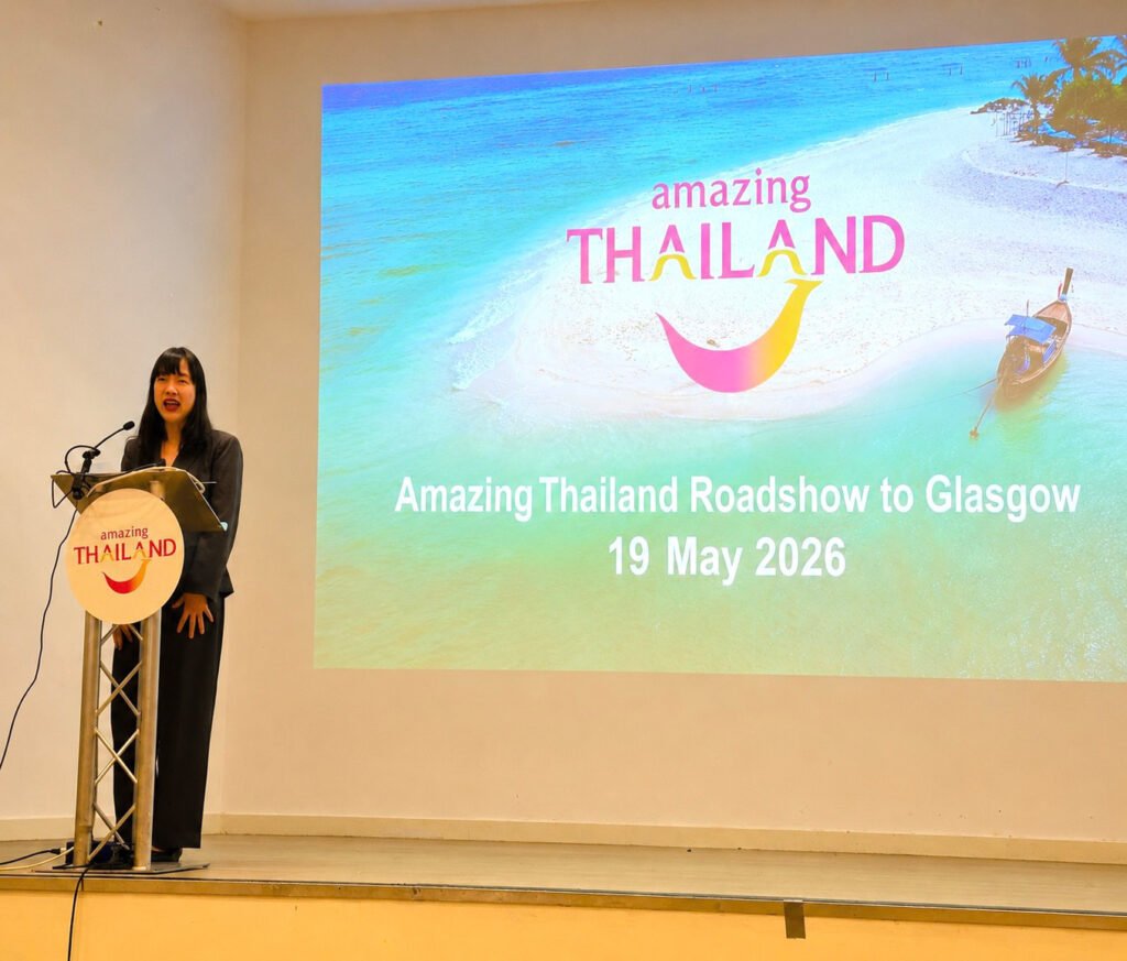 Speaker addresses participants at the Amazing Thailand Roadshow to Glasgow on 19 May 2026.
