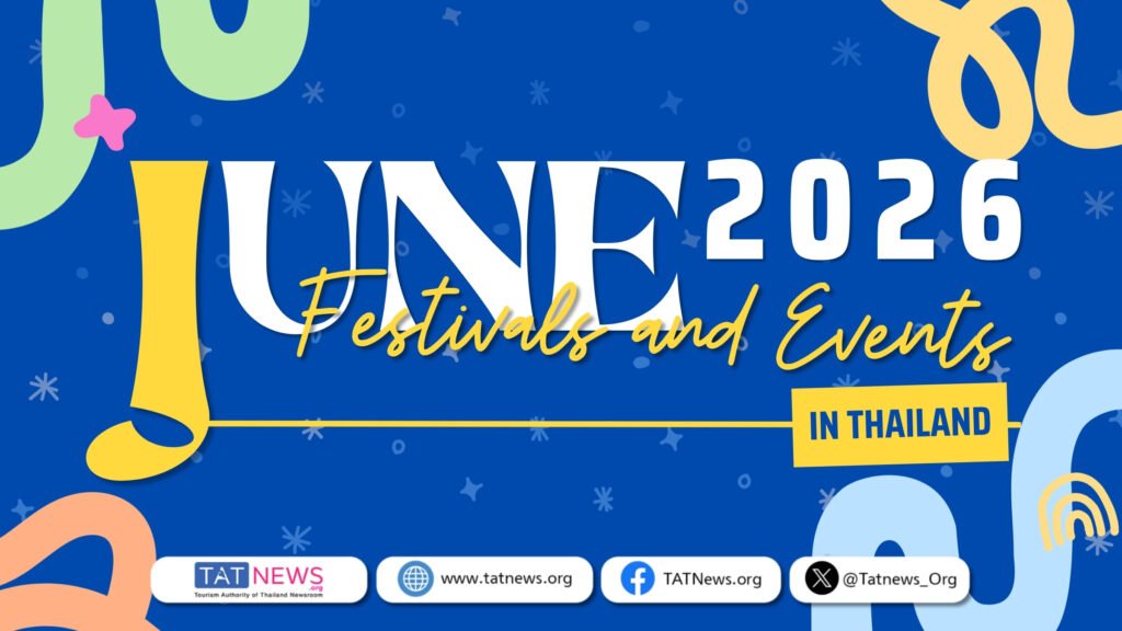 June 2026 festivals and events in Thailand calendar by TAT News featuring colourful event graphics