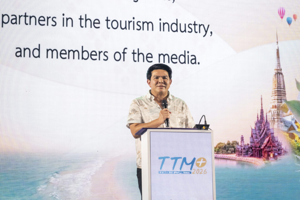 Tourism official delivers remarks at TTM+ 2026 in Pattaya on partnerships and responsible tourism growth.