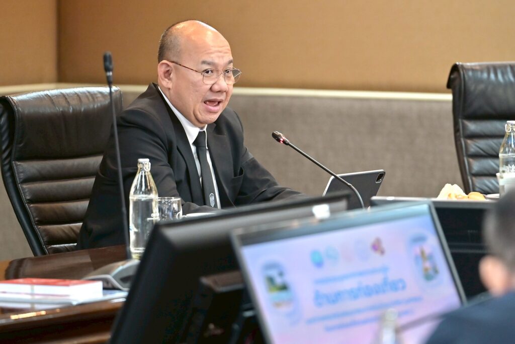Official speaks during meeting on Fly and Drive tourism and regional air connectivity in Thailand.