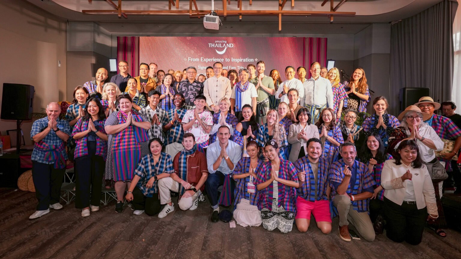 International media and travel partners at the Signature Thailand welcome reception in Ubon Ratchathani.