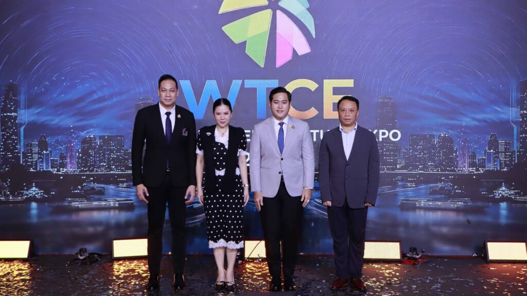 WTCE 2026 organisers pose together at the official expo launch in Bangkok.