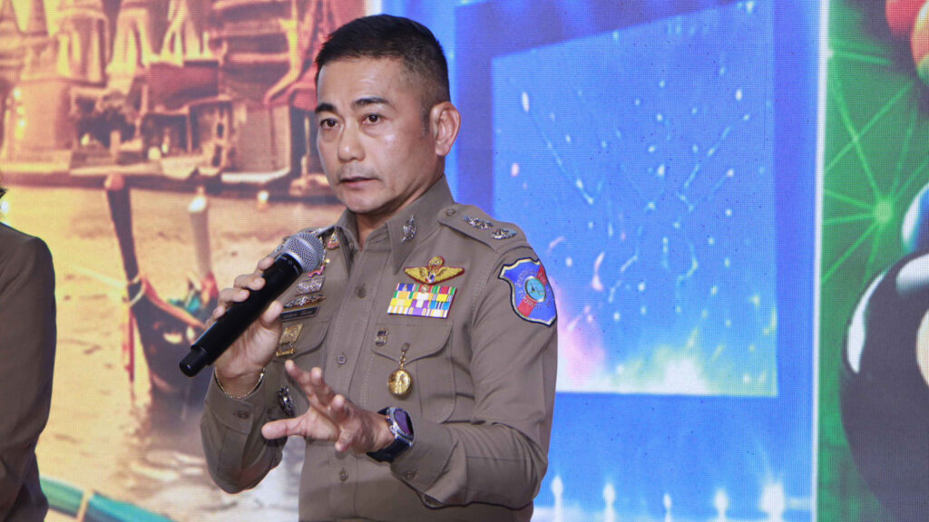 Tourist Police representative discusses tourism safety at the WTCE 2026 launch.
