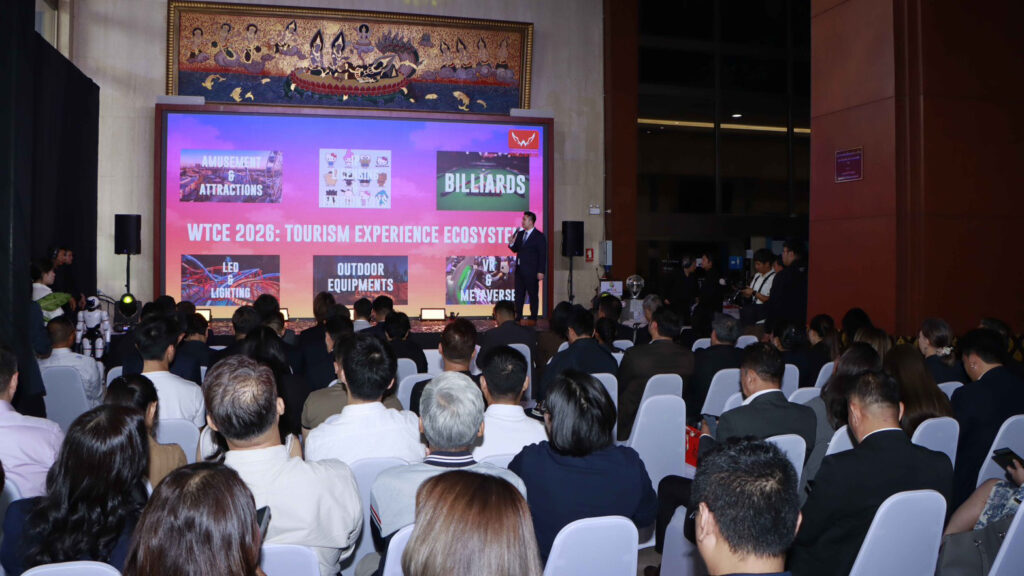 Attendees learn about the WTCE 2026 tourism experience ecosystem at the Bangkok launch.