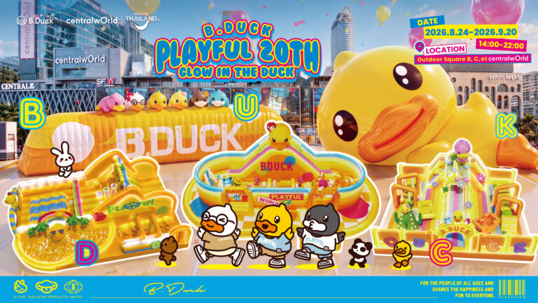 TAT supports B.Duck Playful 20th Glow In The Duck in Bangkok