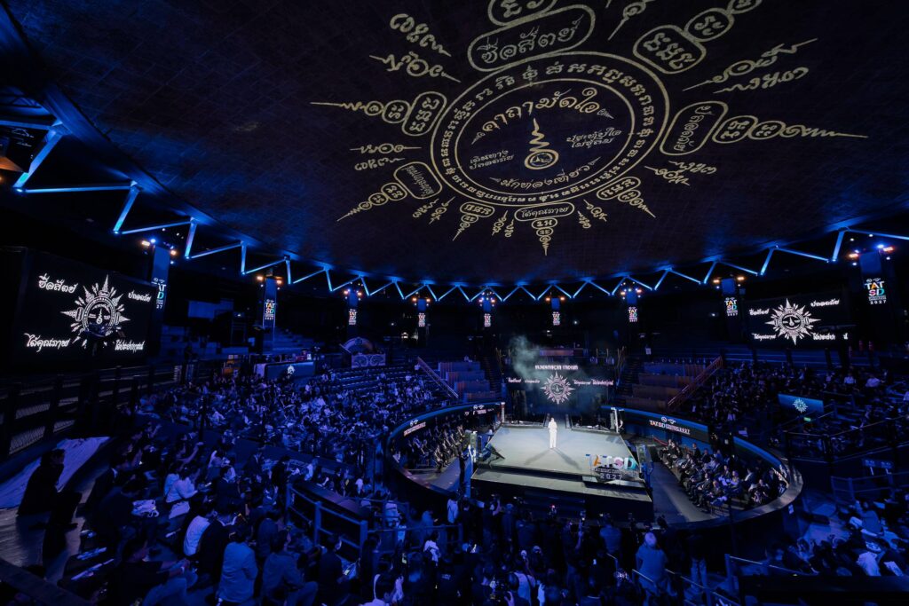 Rajadamnern Stadium transformed for TAT Strategic Direction 2027 during an immersive Muay Thai-inspired presentation by Ms. Thapanee Kiatphaibool, TAT Governor