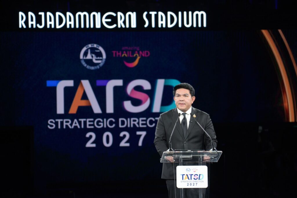 Speech by Mr. Surasak Phancharoenworakul, Minister of Tourism and Sports TAT Strategic Direction 2027 address at Rajadamnern Stadium in Bangkok
