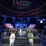 Minister of Tourism and Sports, TAT executives and private-sector partners mark the launch of Thailand’s 2027 tourism direction at Rajadamnern Stadium